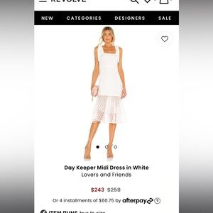 Lovers and friends brand new dress. Size xxs- fits closer to xs/small.